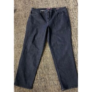 Gloria Vanderbilt Amanda Dark Wash Straight Leg Jeans Womens 18W High Rise
